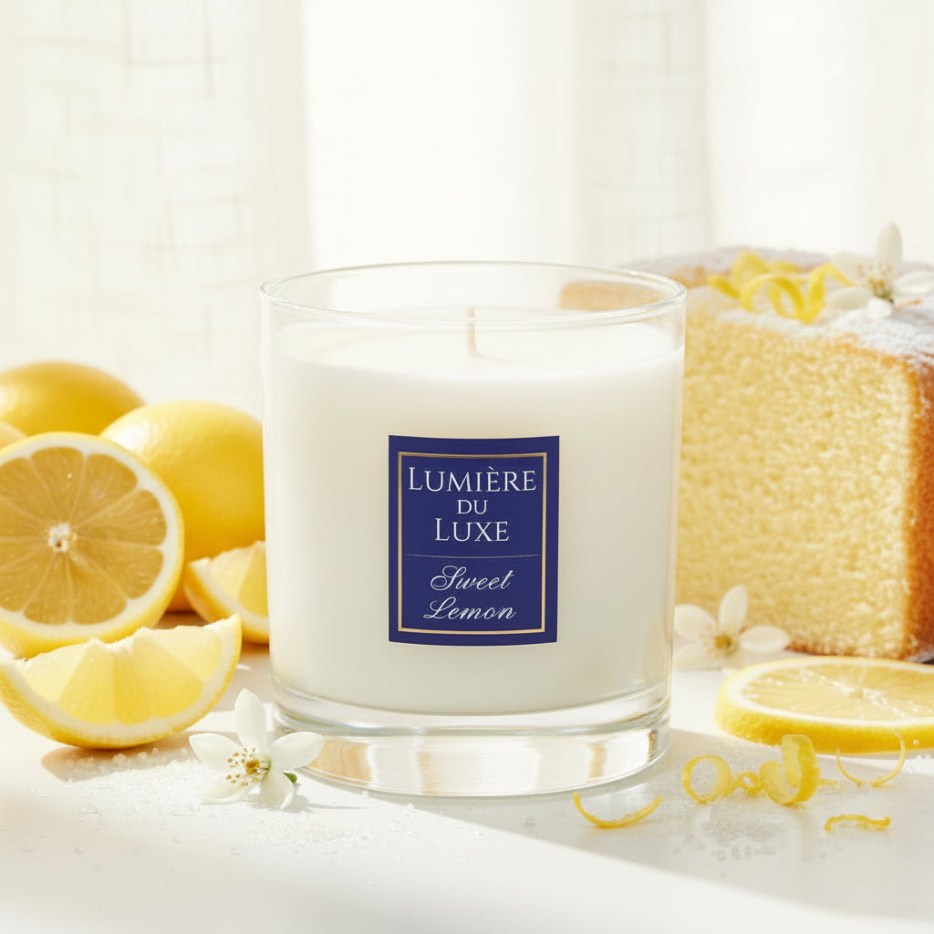 A candle with the zest of sun-kissed lemon softened by a whisper of sugared citrus. A fragrance that captures pure light.